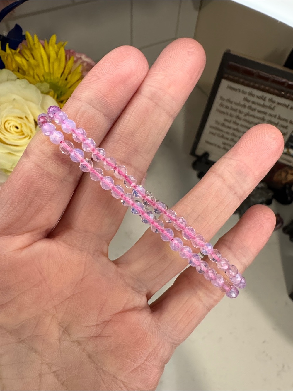 Pink Faceted Opal Bracelet (listing is for one): B1112